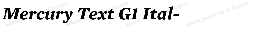 Mercury Text G1 Ital字体转换